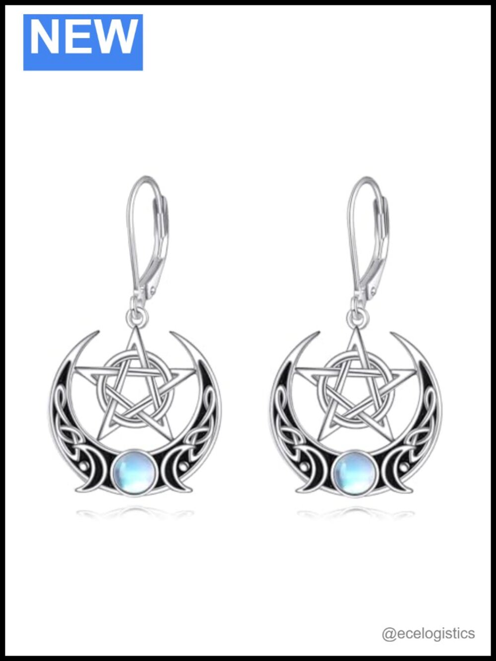Sterling Silver Leverback Dangle Drop Earrings Celtic Knot